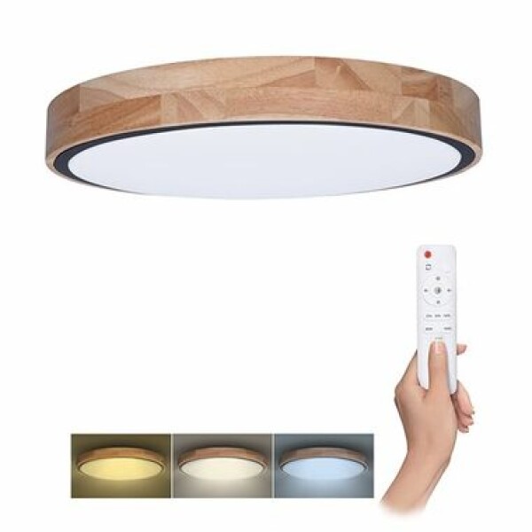 Solight WO8006 LED osvetlenie s diaľkovým ovládačom Iron Oak / 60W / 4200lm / priemer 51cm (8592718036966)