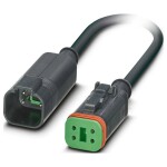 Phoenix Contact SAC-4P-DTMS/ 0,3-PUR/DTFS kábel pre senzor/aktor, 1415016, piny: 4, 0.3 m, 1 ks; 1415016