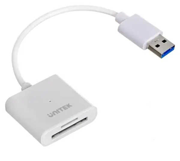 Unitek Y-9321 biela / Čítačka pamäťových kariet / USB 3.0 / SD microSD / 2 sloty (Y-9321)