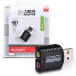 Axagon ADA-10, USB 2.0 - externá zvuková karta MINI, 48kHz/16-bit stereo, vstup USB-A (ADA-10)