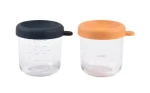 Beaba Tégliky na jedlo sklenené 2x 250 ml Blue Orange (914010BB)