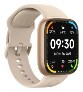SMART hodinky EW06 zlatá / Chytré hodinky (EW06 ZL)