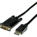 Value DisplayPort / VGA káblový adaptér Konektor DisplayPort, VGA pólové Zástrčka 3.00 m čierna 11.99.5803 Kábel DisplayPort; 11.99.5803