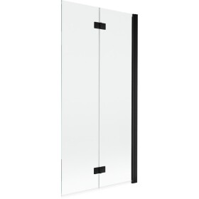 MEXEN - MIST vaňová zástena 90x150 cm 6mm 2-s, čierna, číra, pravá 8A9-090-002-70-00-P