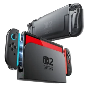 Supcase Crystal transparentná čierna / Ochranný kryt / pre Nintendo Switch 2