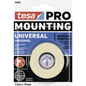 Tesa Mounting PRO Universal 66958-00000-00 montážna páska biela (d x š) 1.5 m x 9 mm 1 ks; 66958-00000-00