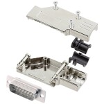 Encitech DCMR15-FK-DBP-W-K 6355-8065-02 sada D-SUB kolíkové lišty 90 ° Pólov: 15 spájkovaný 1 ks; 6355-8065-02