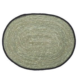 MADAM STOLTZ Prestieranie Seagrass Black Rim – set 2 ks Svetlozelená