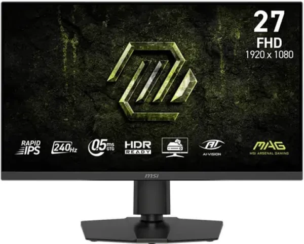 27" MSI MAG 272PF X24 čierna / Monitor / Rapid IPS / FHD / 240 Hz / 2×HDMI+DP / repro / VESA (MAG 272PF X24)