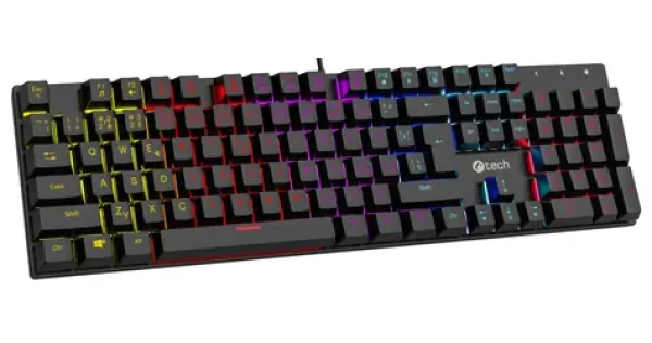 C-tech Morpheus RGB čierna / Herná klávesnica / mechanická / RGB / USB-A / CZ/SK layout (GKB-11)