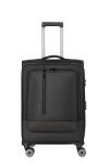 Stredný textilný kufor na kolieskach Travelite Crosslite 5.0 M Black
