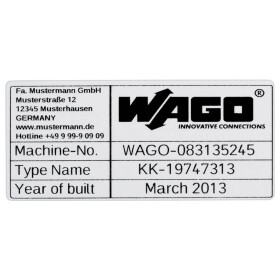 WAGO 210-802 210-802 etikety pre termotransferovou tlačiareň Potlačiteľná plocha: 70 x 33 mm strieborná Počet markerov: 500 500 ks; 210-802