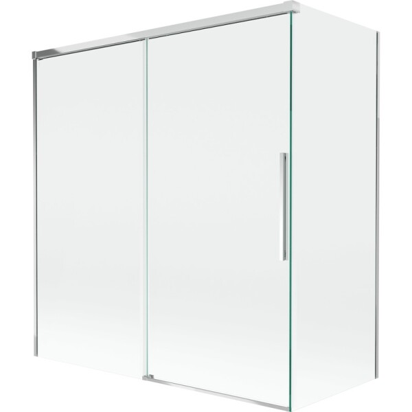 MEXEN/S - Rox vaňová zástena 2-krídlová posuvná 150 + 70 x 150, transparent, chróm 8C9-150-070-01-00