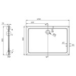 AQUALINE - TECMI sprchová vanička z liateho mramoru, obdĺžnik 120x80x3cm PQ12080