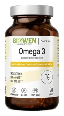 Biowen Omega 3 Forte / Výživový doplnok / 660 mg EPA / 440 mg DHA / 90 kapsúl