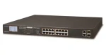 Planet FGSW-1822VHP PoE switch / 16x 10/100 Mbps / 2x Gigabit TP/SFP / IEEE 802.3at / 300 W / VLAN / LCD (FGSW-1822VHP)