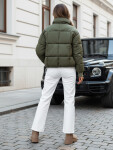 Dámska krátka zimná prešívaná bunda VIBEGIRL zelená FashionStreet TY4946 L