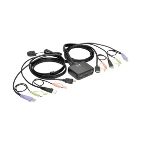 EATON 2- Port USB HDMI KVM so zvukom / Káblový prepínač / 2x PC / Audio / 1,2 m káble (B032-HUA2)