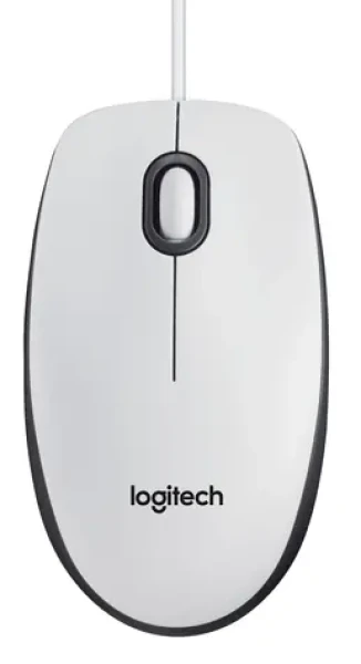 Logitech M100 / Myš / USB / Biela (910-001603)