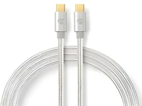 Nedis Profigold Fabritallic / Kábel USB / USB-C - USB-C / USB 2.0 / 480 Mbps / 10 W / 3 m (CCTB60700AL30)