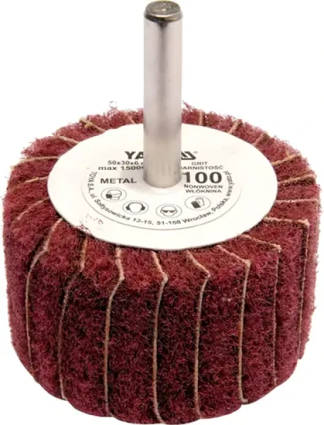 YATO Kotúč lamelový radiálny 50x30 P-100 / Kotúč / Zrnitosť 100 / Priemer stopky 6 mm