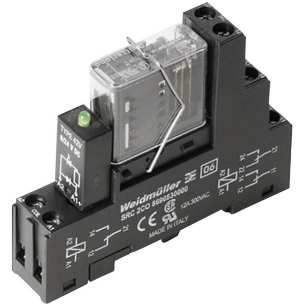 Weidmüller RCIKIT 24VDC 2CO LD/FG reléový modul Menovité napätie: 24 V/DC Spínací prúd (max.): 6 A 2 prepínacie 1 ks; 1218410000-1