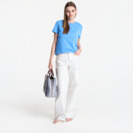 Tričko Calvin Klein Ss 20S Jersey Emblem Crew Tee Marina M