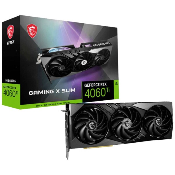 MSI GeForce RTX 4060 Ti GAMING X SLIM 8GB / 2310 - 2685 MHz / 8GB GDDR6 / 128-bit / 1x HDMI + 3x DP / (8) (RTX 4060 Ti GAMING X SLIM 8G)