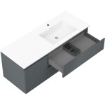 MEXEN/S - Orio kúpeľňová skrinka 120 cm s umývadlom Otis pravá, 2S, 1D, grafit mat/biela mat 91A13-12047-3-BBFFF66-W18P01