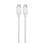Devia Jelly Series biela / Nabíjací kábel / USB-C - USB-C / 1,2 m / silikónový (6938595386664)