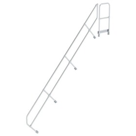 MUNK Günzburger Steigtechnik 600515 Munk Druhé madlo na schody s plošinou 45° 15 schodov 1 ks; 600515