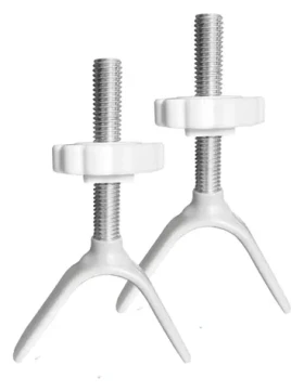SIPO Adaptér Y k bezpečnostným zábranám biela / Set 2 ks / Pre okrúhle schodiská / Závit M8