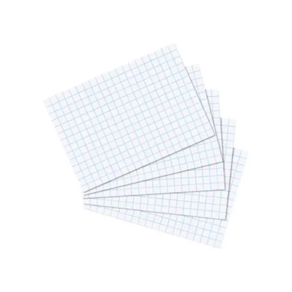 Herlitz Štvorčekované kartičky A7 / 100 ks / biela (10621431)