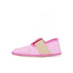 Dievčenské papuče Barefoot Pegres, BF01 textil, ružová - 26