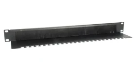 Equip / Kefový priechodný panel 19" čierna / 1U / RAL 9005 (327413)