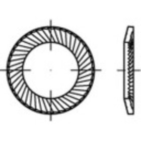 Istiace podložky 6 mm 10 mm pružinová ocel pozinkované 250 ks Alstertaler Schrauben & Präzisionsteile 159367; 159367
