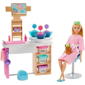Mattel GJR84 Barbie - Bábika v kozmetickom salóne herný set