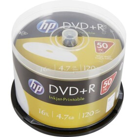 HP DRE00026WIP DVD+R 4.7 GB 50 ks vreteno možnosť potlače; DRE00026WIP - HP DVD+R 4,7GB 16x, 50ks
