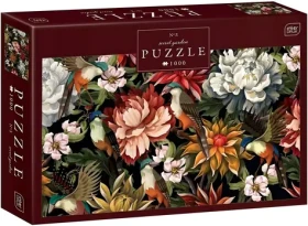 INTERDRUK Puzzle Secret Garden: Vtáky medzi kvetinami