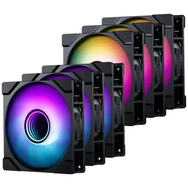 PHANTEKS M25 Gen2 D-RGB 6ks čierna / Ventilátor / 120mm / 3× Standard + 3× Reverse Blade / PWM / Hydraulic Bearing (GABU-843)