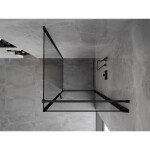 MEXEN/S - Mist-B sprchovací kút dvere krídlové pravá 90 x 90, čierna okraj, čierna 8A2T-090-090-70-70-P
