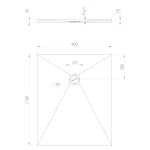 POLYSAN - TRENECA sprchová vanička z liateho mramoru s možnosťou úpravy rozmeru 110x90cm, sivá matná 84314.31
