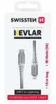 Swissten KEVLAR dátový kábel USB-C - Lightning 1.5m biela (71541013)