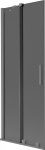 MEXEN/S - Velár dvojkrídlová posuvná vaňová zástena 70 x 150, grafit, grafit metal 896-070-000-41-95