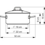 Rendlík PROFESSIONAL s pokrievkou, priemer 22 cm, objem 3,0 l - Kolimax - Kolimax