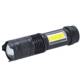 Solight WN49 LED vreckové svietidlo so zoomom čierna / nabíjací / 100lm +70lm / Li- ION (8592718036331)
