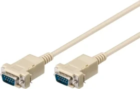MicroConnect sériový kábel RS-232, D-SUB 9-pin (M) - D-SUB 9-pin (M) 2m biela (SCSEHH2)