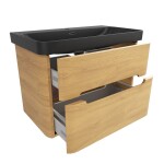 Kúpeľňová skrinka s umývadlom SAT Fusion 77,5x53x45 cm dub medový mat SATFUSION280DMBKM SATFUSION280DMBKM