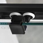 GELCO - SIGMA SIMPLY BLACK sprchové dvere posuvné pre rohový vstup 1000 sklo BRICK GS2410B