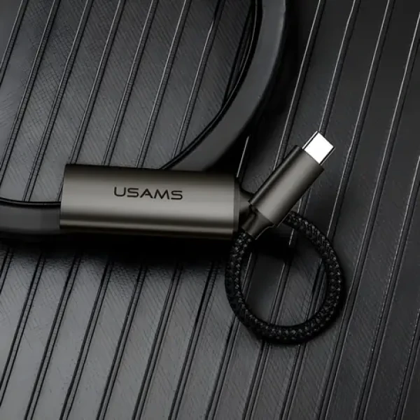 USAMS U22 SJ282 čierna / Adaptér / USB-C - HDMI / 4K / 0,15 m (SJ282HD01)